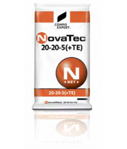 Λίπασμα σταθεροποιημένο κοκκώδες Novatec 20-20-5+ΤΕ 20-20-5+0,1Zn+0,05B 25kg