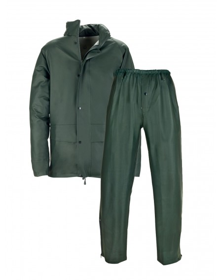 Παντελόνι - σακάκι αδιάβροχο σετ με επένδυση Ocean Kapriol 1329 πράσινου χρώματος